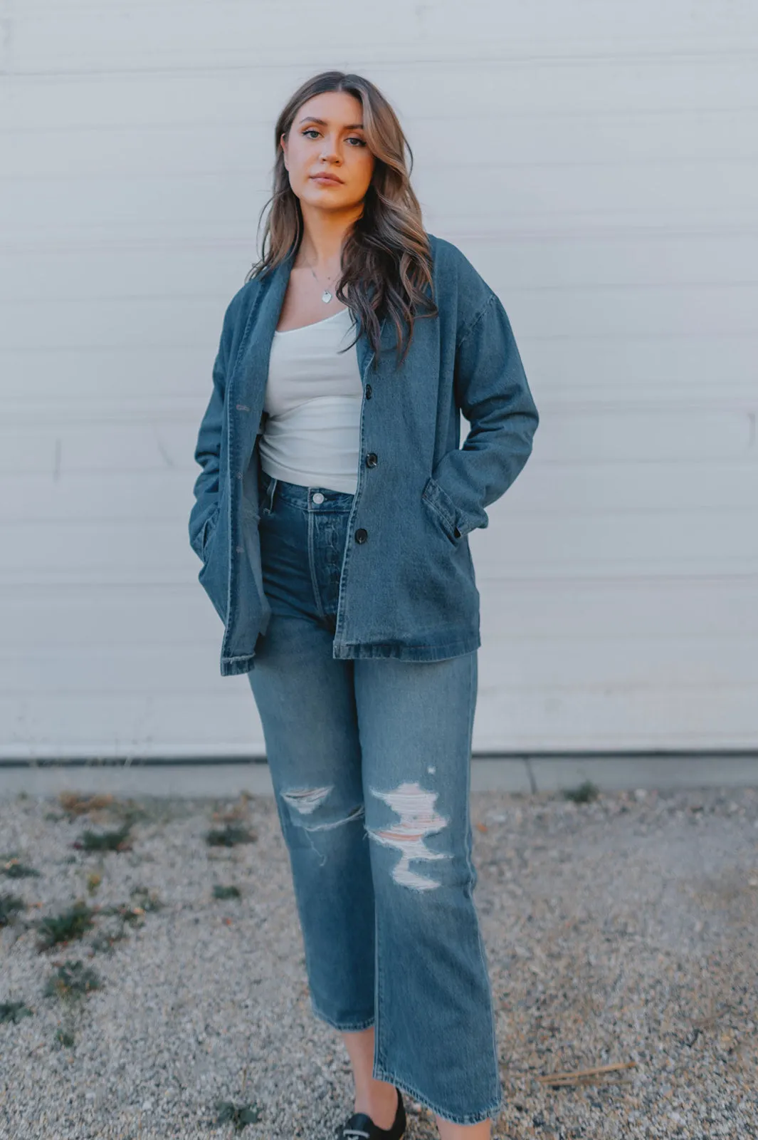 The Lainey Denim Blazer