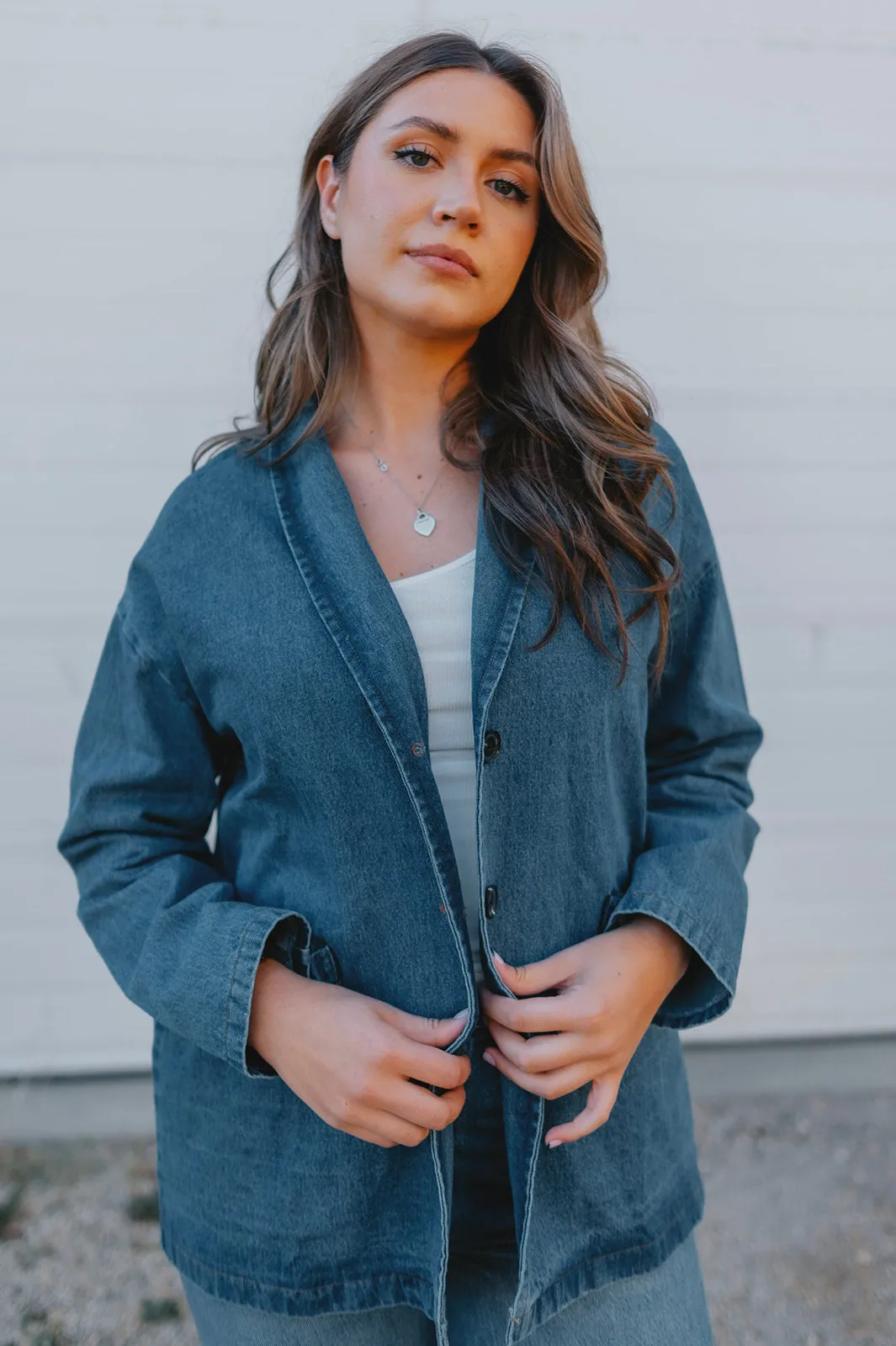 The Lainey Denim Blazer