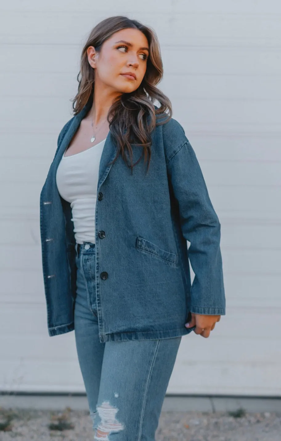 The Lainey Denim Blazer