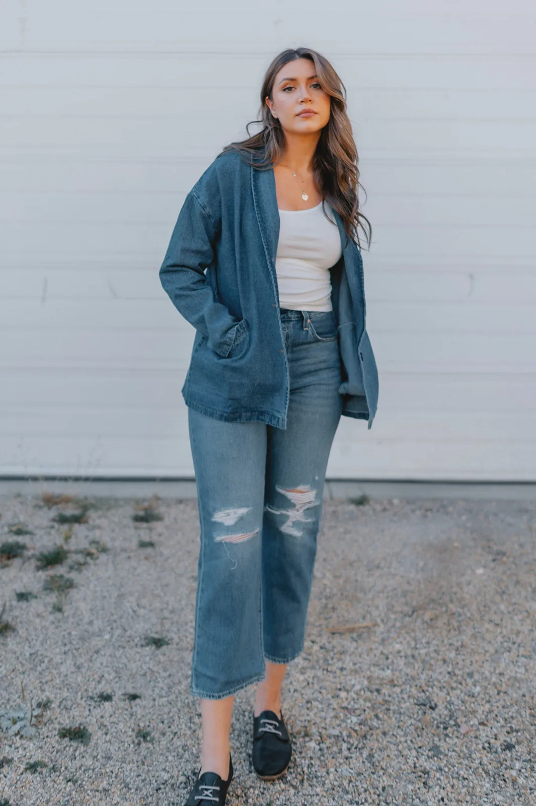 The Lainey Denim Blazer