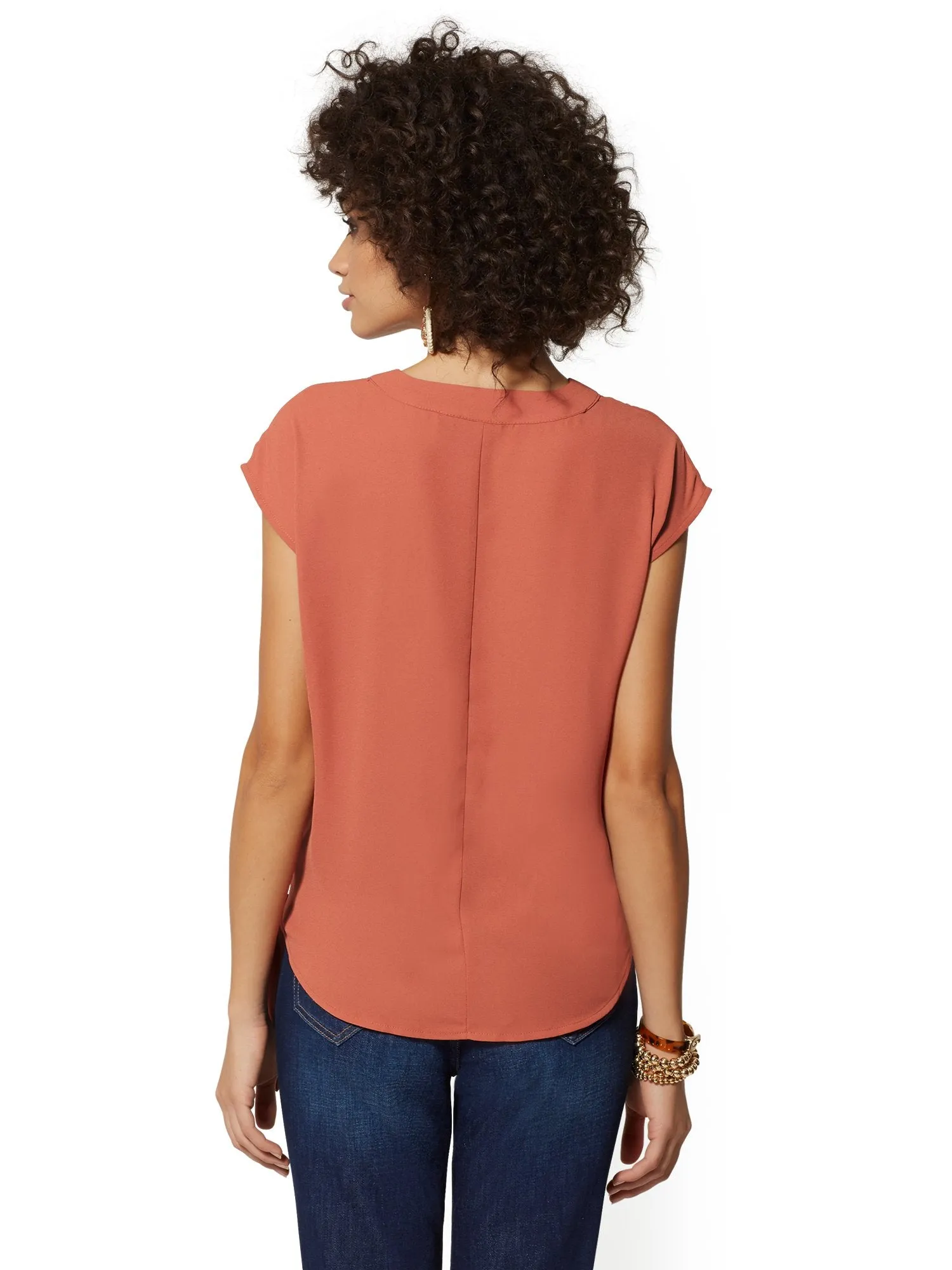 Tie-Front Wrap Blouse - Soho Soft Shirt