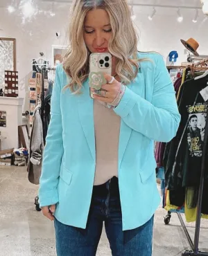 Turquoise Peyton Blazer