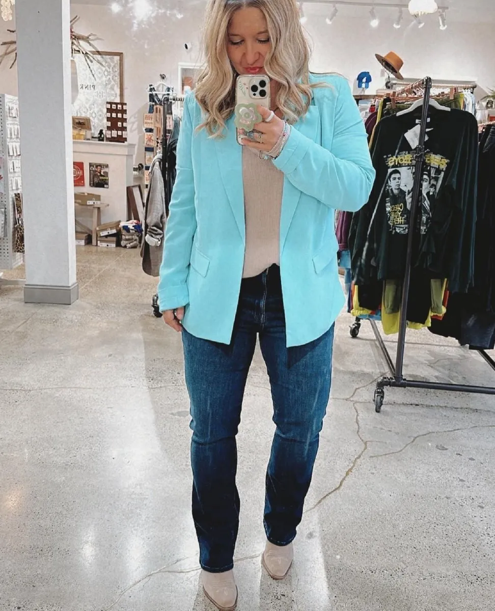 Turquoise Peyton Blazer