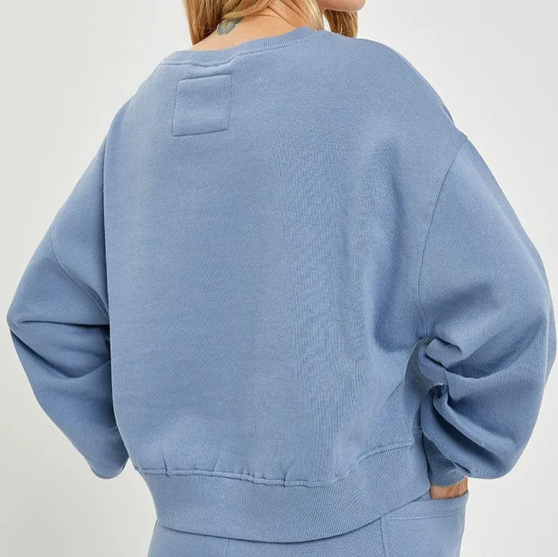 Ultra Soft Blue Lounge Top